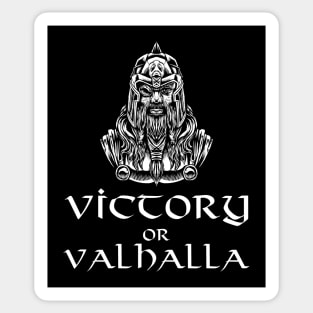 Pagan Norse Mythology Viking God Odin - Victory Or Valhalla Sticker